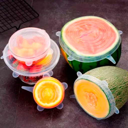 Conjunto 6 Tampas Silicone Vedação KE Home
