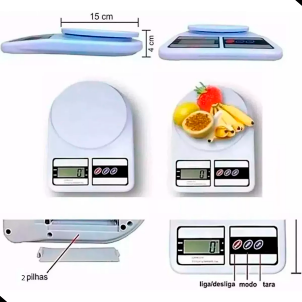 Balança Digital de Precisão Para Cozinha 10kg