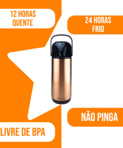 GARRAFA TERMICA LUMINA 1L INOX GOLD TERMOLAR