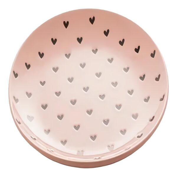 PRATO SOBREMESA CERAMICA PETIT HEART ROSA 20CM