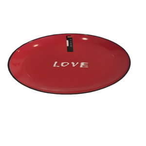 PRATO SOBREMESA CERAMICA SAGE VERMELHO 19CM