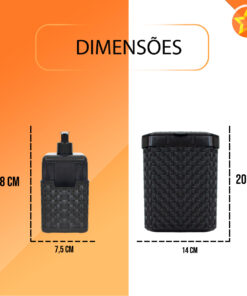 KIT LIXEIRA 5 LITROS + DISPENSER 600Ml