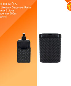 KIT LIXEIRA 5 LITROS + DISPENSER 600Ml