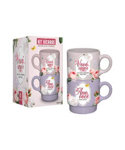 CANECA EMPILHADA DUPLA ONIX