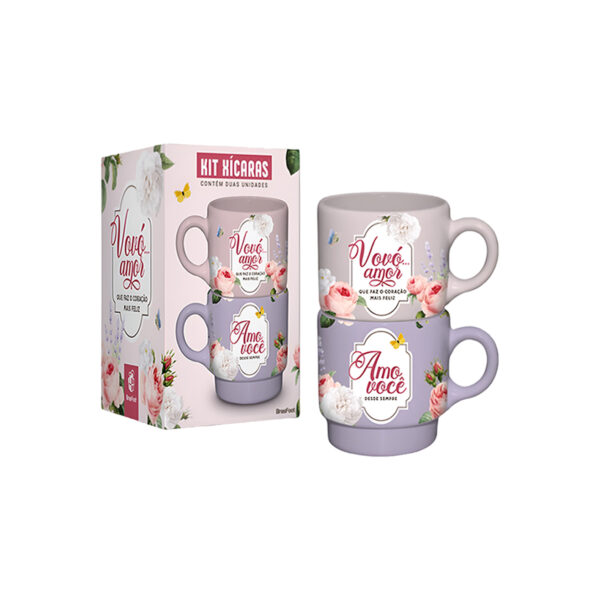 CANECA EMPILHADA DUPLA ONIX