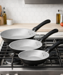 Jogo 3 Frigideiras Tramontina Alumínio Antiaderente Preta para Cozinha