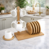 Jogo Xícaras Café 90ml com Suporte Decorativo Hauskraft
