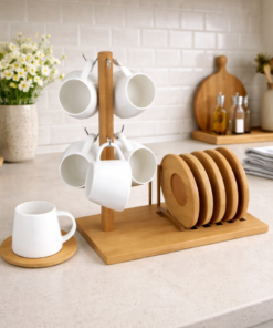 Jogo Xícaras Café 90ml com Suporte Decorativo Hauskraft