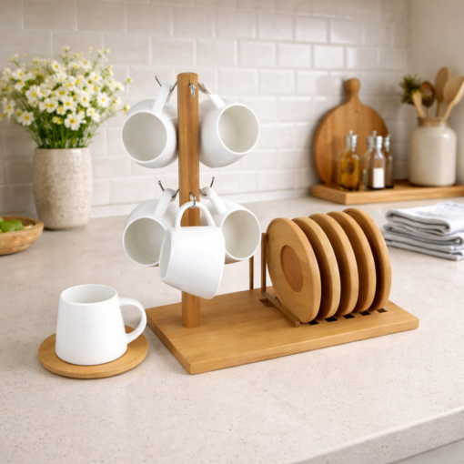 Jogo Xícaras Café 90ml com Suporte Decorativo Hauskraft