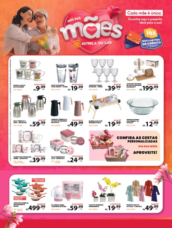 Dia das maes estrela do lar