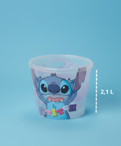 Balde de Pipoca Disney Stitch 2,1 Litros Plasutil