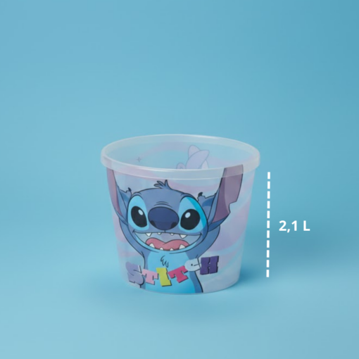 Balde de Pipoca Disney Stitch 2,1 Litros Plasutil