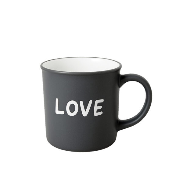 Caneca de cerâmica love cinza 310ml Wellmix
