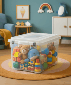 armazenamento recipiente caixote Caixa Multiuso Organizadora Transparente