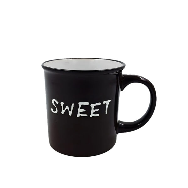 Caneca cerâmica sweet preta 310ML Wellmix