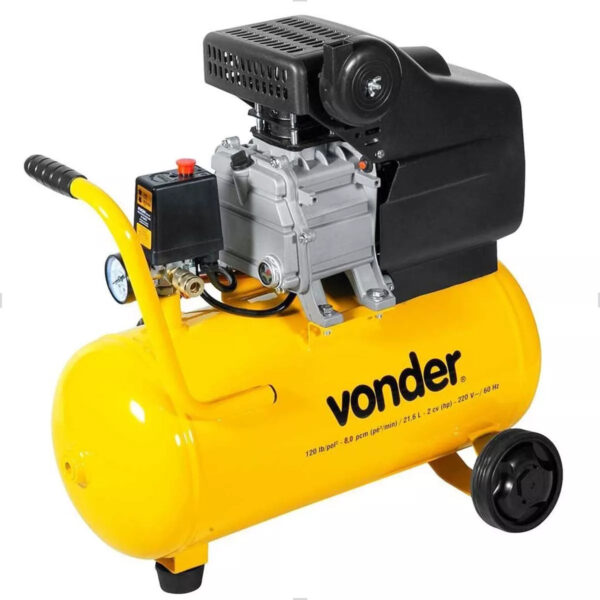 Compressor de Ar 21 Litros Portátil Silencioso 2HP Vonder