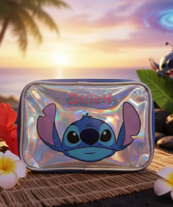 Estojo Box Stitch Disney Prata para Material Escolar