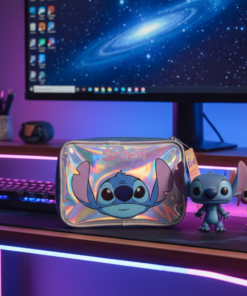 Estojo Box Stitch Disney Prata para Material Escolar