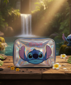 Estojo Box Stitch Disney Prata para Material Escolar