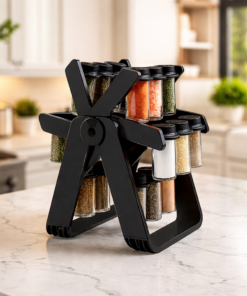Porta Condimento Giratório com 18 Potes para Cozinha