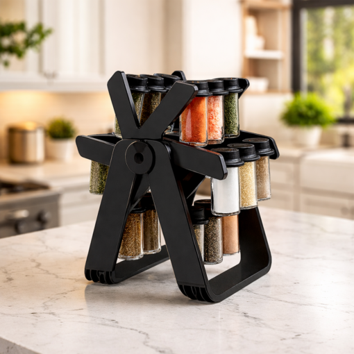 Porta Condimento Giratório com 18 Potes para Cozinha