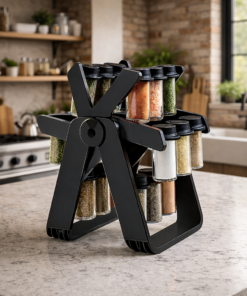 Porta Condimento Giratório com 18 Potes para Cozinha