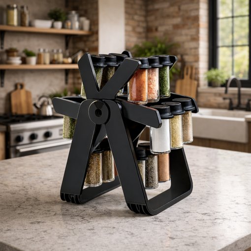 Porta Condimento Giratório com 18 Potes para Cozinha