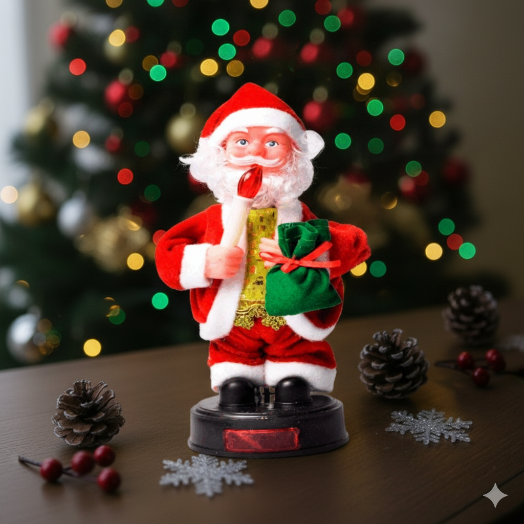 Papai Noel Musical Com Luz E Movimento Wincy