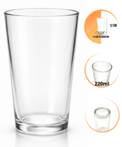 Conjunto de 6 copos napoli 225ml XHome