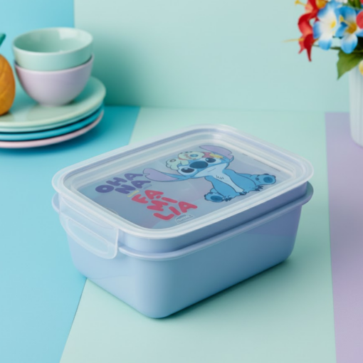 Marmita Stitch Prática com Trava Resistente 850ml