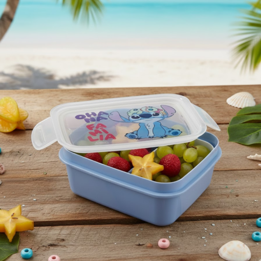 Marmita Stitch Prática com Trava Resistente 850ml