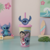Copo Lilo & Stitch Disney 500ml Plástico com Canudo Plasutil