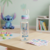 Garrafa Plástica Stitch 600ml Abre Fácil com Adesivos Plasutil