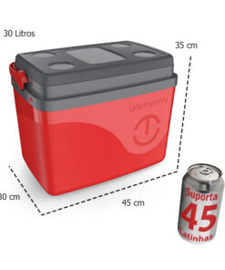 Caixa Térmica Cooler Com Alça 30 Litros Grande 45 Latas Unitermi