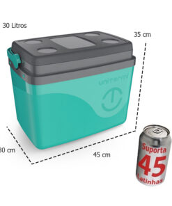 Caixa Térmica Cooler Com Alça 30 Litros Grande 45 Latas Unitermi
