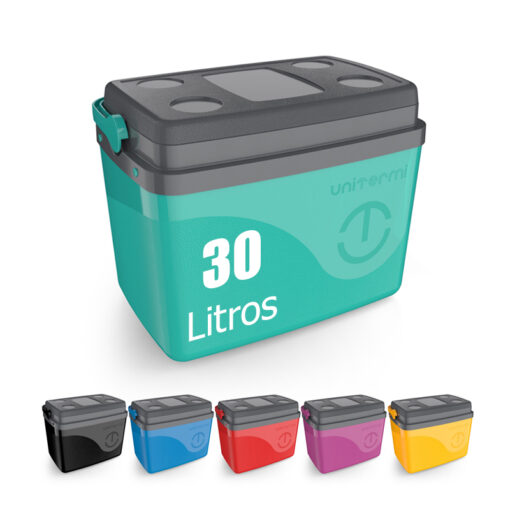 Caixa Térmica Cooler Com Alça 30 Litros Grande 45 Latas Unitermi