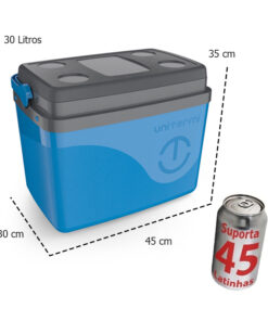 Caixa Térmica Cooler Com Alça 30 Litros Grande 45 Latas Unitermi