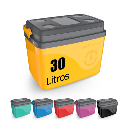 Caixa Térmica Cooler Com Alça 30 Litros Grande 45 Latas Unitermi