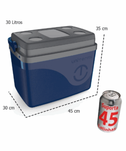 Caixa Térmica Cooler Com Alça 30 Litros Grande 45 Latas Unitermi