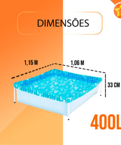 400L QUADRADA Piscina - Mor
