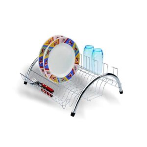 Escorredor De Louça Arco Cromado Pequeno Madefer Inox