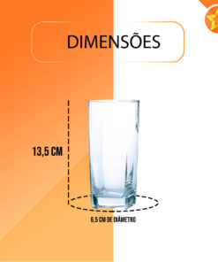 JOGO DE COPOS BALI 6 PECAS QUAD 315ML