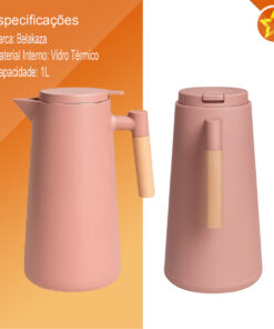 Garrafa térmica 1L cabo madeira Belakaza