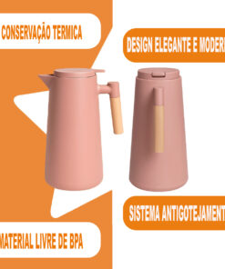 Garrafa térmica 1L cabo madeira Belakaza