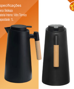 Garrafa térmica 1L cabo madeira Belakaza