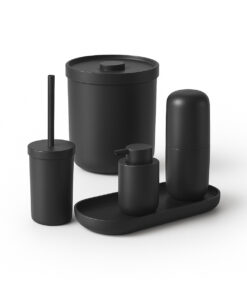 Kit PORTA SABONETE+PORTA ESCOVA+LIXEIRA+BANDEJA DUAL-ESCOVA SANITÁRIA