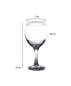 Jogo Taça 6 Unidades 260ml Vidro Nadir Transparente