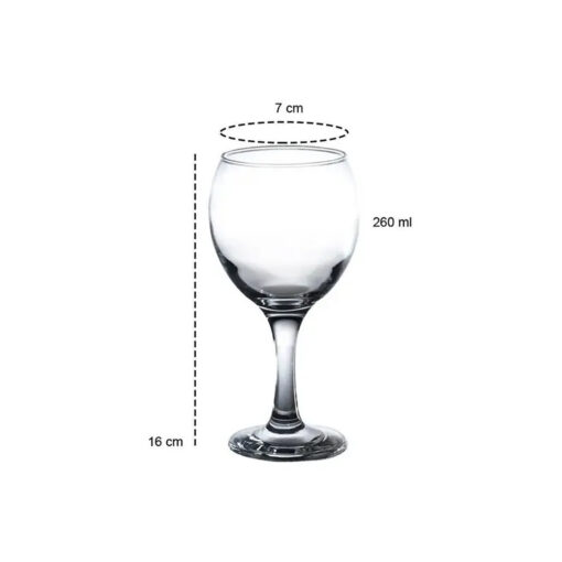 Conjunto Jogo 6 Taças de Vidro 260ml Nadir