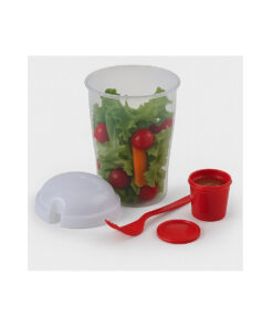 Copo Para Salada Com Garfo E Reservatório De Molho Fartex