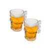 Kit 2 Caneca Chopp Cerveja De Vidro Caveira 510ml Lyor